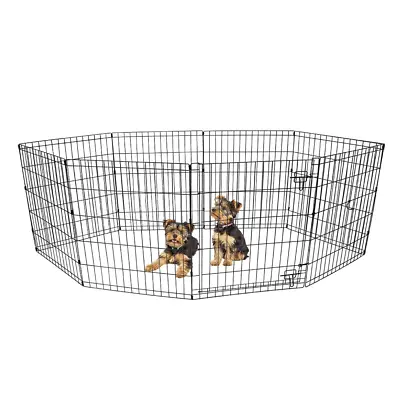 $44.96 • Buy Indoor Outdoor Pet Exercise Play Pen 18 H Black Dog Play Yard Playpen Fence NEW