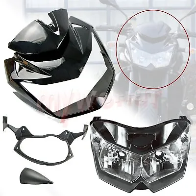 $229.98 • Buy Fit For KAWASAKI Z750 2007 - 2012 Front Upper Fairing Cowl Nose + Headlight