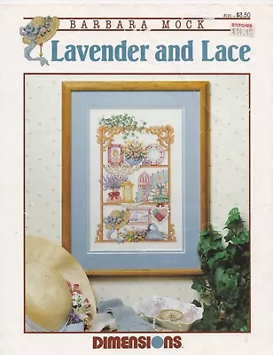 Dimensions #191 Barbara Mock Lavender & Lace Cross Stitch Charted 1991 USA • £3