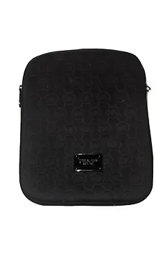 MICHAEL KORS ELECTRONICS BLACK NEOPRENE MK LOGO IPAD TABLET CASE Size10.5x8.5x1 • $20