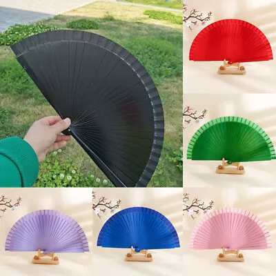 £3.59 • Buy Folding Hand Held Fans Portable Dances Fan Wooden Fan Wedding Party Prop Favour
