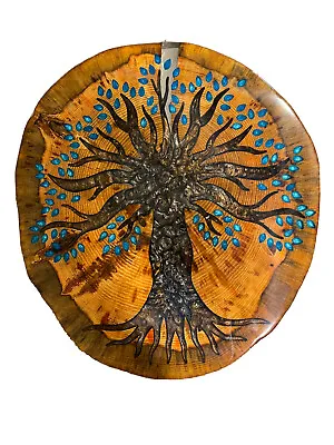 Handmade Unique Wood And Epoxy Resin Round Coffee Table  • $549.99