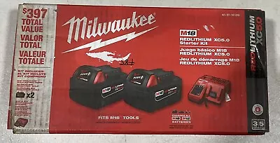 Milwaukee 48-59-1852B 18V Starter Kit With Two 5.0Ah Batteries And Charger • $115