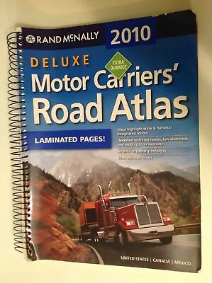 £3.50 • Buy Rand McnNally Deluxe Motor Carriers' Road Atlas.2010.
