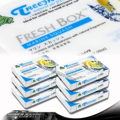 6 PACK TreeFrog Natural Xtreme Fresh Box Car Air Freshener JDM A - Marine Squash • $45.99