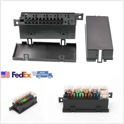 US SHIP High Temperature Resistant Car 11 Way Relay Fuse Box W 6 Relay +11 Fuse • $25.41