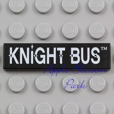 NEW Lego Minifig Black KNIGHT BUS TILE 1x4 - Harry Potter White Letter Sign 4755 • $2.55