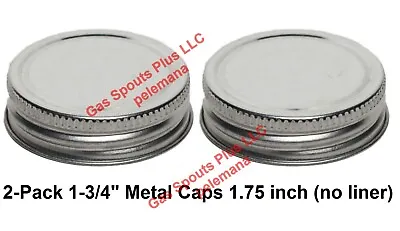 2-Pack 1-3/4  Steel Caps Gallon Qt Oil Can Gas Eagle Delphos 1.75 Inch Metal Lid • $2.99