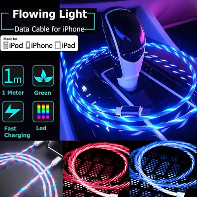 LED Lighting Fast Charger USB Cable For IPhone 14 13 12 Pro Max Mini Plus SE 2 3 • £3.95