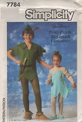 Simplicity Sewing Pattern 7784 Disney Peter Pan Tinkerbell ADULT Sizes 36-38 New • £14.95