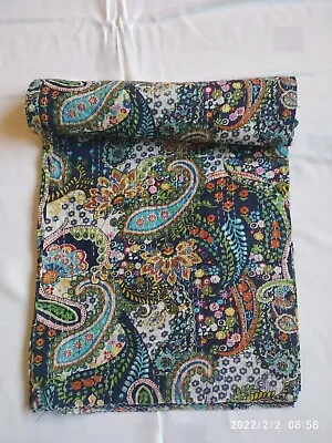 £41.99 • Buy Indian Paisley Print Single Kantha Handmade Quilt Cotton Bed Cover Throw Gudari