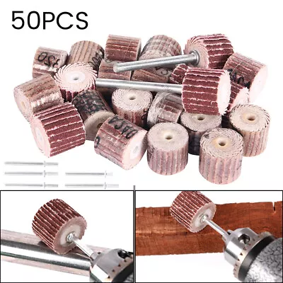 50 PCS 80~600 Grit Flap Wheel Disc Sanding Drill Abrasive Sandpaper Polishing Qw • $18.49