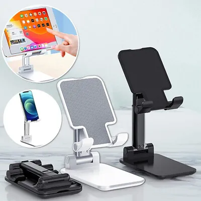 Adjustable Mobile Phone Holder Desktop Stand IPhone IPad Tablet Foldable Support • £7.91