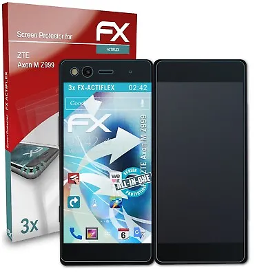 AtFoliX 3x Screen Protector For ZTE Axon M Z999 Protective Film Clear&flexible • £15.69