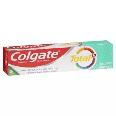 Colgate Total Mint Stripe Antibacterial Fluoride Gel Toothpaste 200g • $5.99