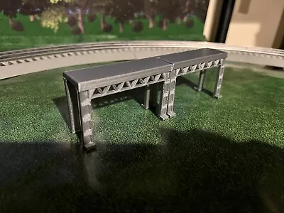 N Scale Narrow Trestle Platform For Elevated Train Open Girder Side - Set Of 2 • $16.95