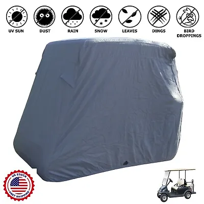 4 Passenger Seater Golf Cart Storage Cover Fits EZ GO Club Car Yamaha - Grey • $69