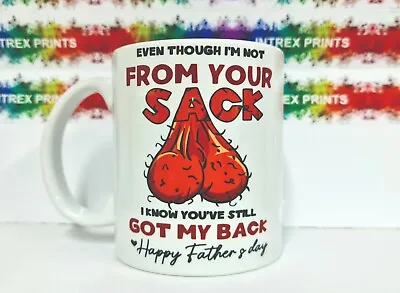 £10.99 • Buy Dad Step Mug 'Even Though I'm Not From Your Sack' Funny Quote 11oz Gift Birthday