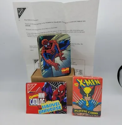 Lot Vtg Marvel Comics X-MEN Playing Cards Wolverine Nabisco Spiderman Tin & Toy • $24.99