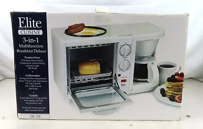 3 In 1 Breakfast Station  Kitchen With Coffee Maker And Griddle White • $19.99