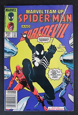 Marvel Team-Up #141 (1984) Key 1st Black Costume Newsstand FN/VF 7.0-7.5 ZL504 • $44.95