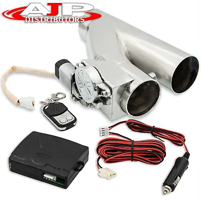 Universal 2.5  63.5mm Stainless Electric Header Catback Exhaust Cutout Value Kit • $92.99