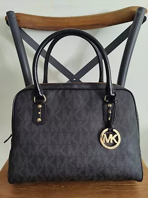 MICHAEL KORS MK Signature Satchel BLACK -3000 Model Pre-Owned Great Condition. • $50