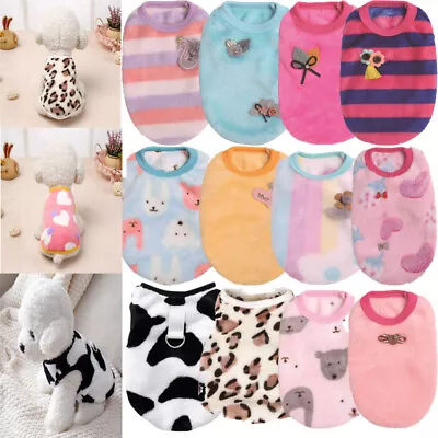 £4.07 • Buy Pet Fleece Clothes Puppy Dog Jumper Sweater Small Yorkie Chihuahua Cat Outfit