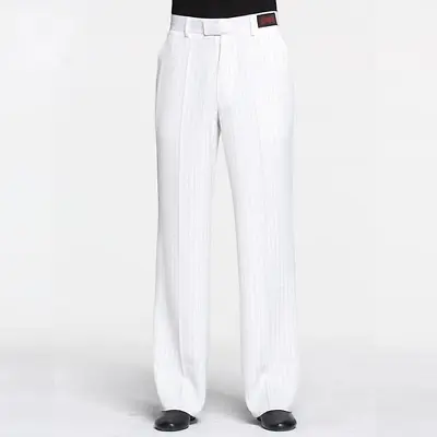 Mens Modern Ballroom Latin Dance Pants Standard Pants Tango Striped Trousers • $70.11