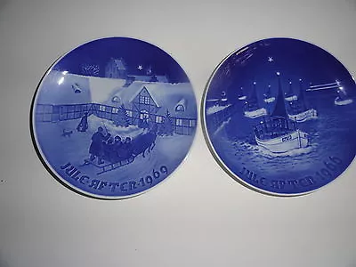 B&G Christmas Plates Lot Blue & White Denmark Porcelain 1969 1966 • $9.99