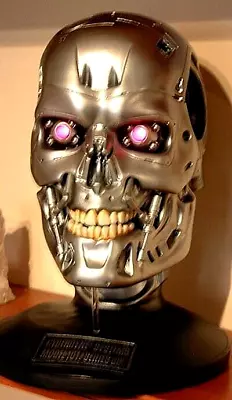 12 T800 SKULL With LED EYES And BASE Terminator Sci-Fi Movie Vinyl Model Kit 1/1 • $58