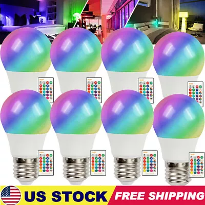 Lot LED Light Bulb 16 Color Changing E27 Lamp Party Disco Decor W/Remote Control • $29.55