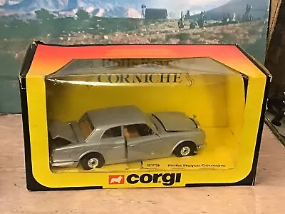Corgi Toys 279; Rolls-Royce Corniche; Silver (HTF); Made In GB 1984 Boxed • $37.34
