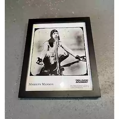 Vintage 1996 Marilyn Manson Framed Nothing Records Print Picture • $24.99