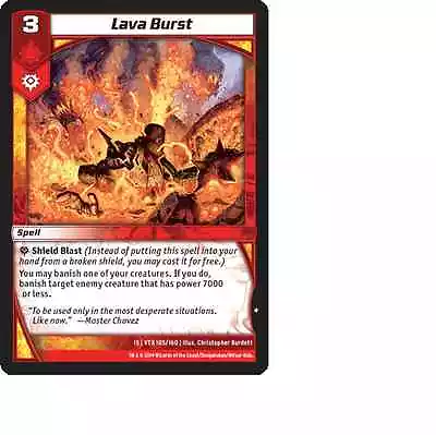 Kaijudo X3 LAVA BURST Common #105/160 15VTX (Playset) Vortex DUEL MASTERS 2014 • $1.01