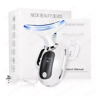 LED Photon Microcurrent Facial Skin Tightening Lifting Face Neck Firming Machine • £16.99