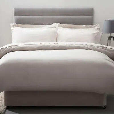 200 Thread Count Egyptian Cotton Bed Linen In Oyster All Sizes • £11.99