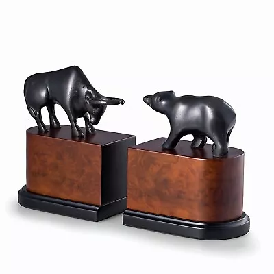 Wall Street Bull And Bear Bookends • $210