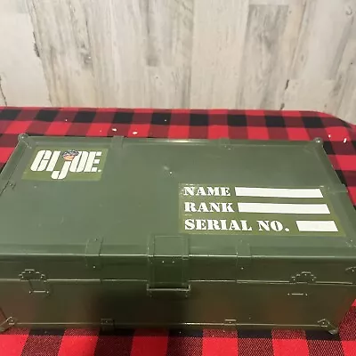 Vtg Gi Joe Army Green Tool Box Plastic 1997 Hasbro Foot Locker Case I1 • $15.99