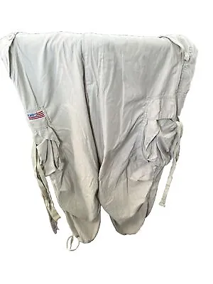 UFO Y2K Cargo Wide Leg Rave Skater Baggy Parachute Pants Khaki Size Small • $50