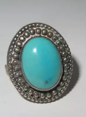 Vintage Native American Turquoise Ring Jewelry Sterling Silver Size 7 [a189] • $39.99