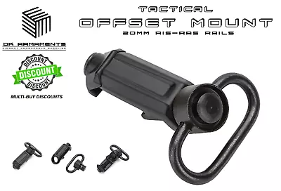 Tactical QD Push Button Rifle Sling Mount Swivel 20mm RIS RAS Weaver Rail • £8.99