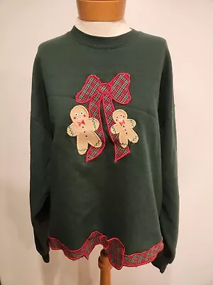 Vintage Holiday Sweater Gingerbread Womens Size Large • $12