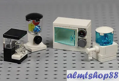 LEGO - 4x Lot Microwave Mixer Coffee Maker Water Cooler - Drink Food Minifigure  • $10.99