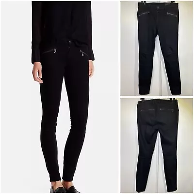 Vince Jeans Woman’s Black  Skinny Pants Stretch Denim Zip Pockets Size 31 • $24.99