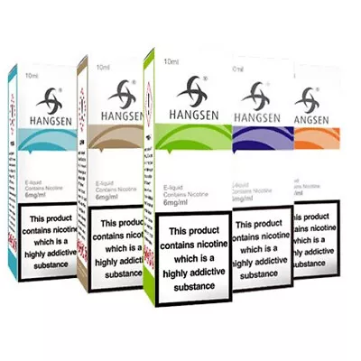 Hangsen 10x10ml E Liquid Vape Juice 70/30 PG VG 3mg 6mg 12mg 18mg |Fast Dispatch • £12.69