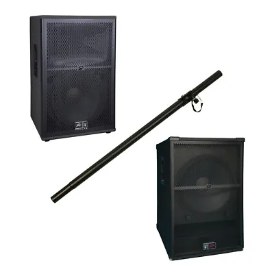 $1304.98 • Buy Peavey SP 2 & SP 118 Pro Audio DJ Passive PA Speaker & Sub Package W/ Stand New