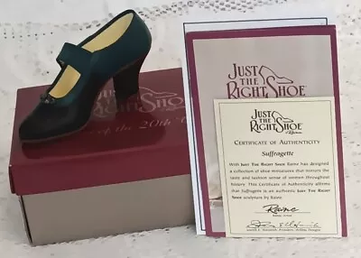 $19.95 • Buy Just The Right Shoe Suffragette Miniature Shoe By Raine 25041 Signed COA NIB