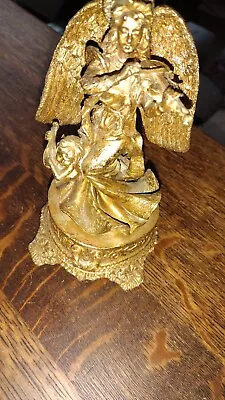 Vintage Gold Angel And Cherub Music Box • $2.99