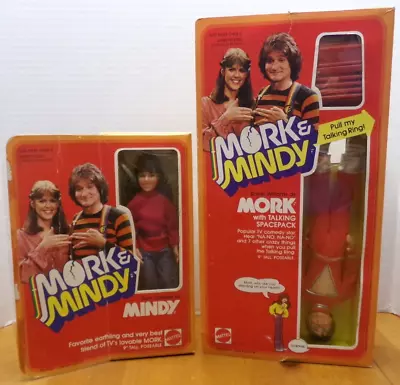 Mork & Mindy Doll Set With Talking Space Pack Robin Williams & Pam Dawber • $198.98